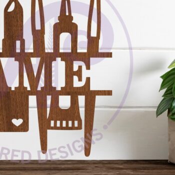 Intra απο ξύλο plywood 3mm-4mm πάχος - Εργαλεία καλλυντικών Όνομα Σήμα  Laser Cut Δίασταση 30x20 cm INTRAFABR-96343981 - Image 1