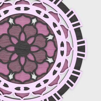 Intra απο ξύλο plywood 3mm-4mm πάχος - Cosmos Flower Mandala Δίασταση 30x30 cm INTRAFABR-75585974 - Image 1