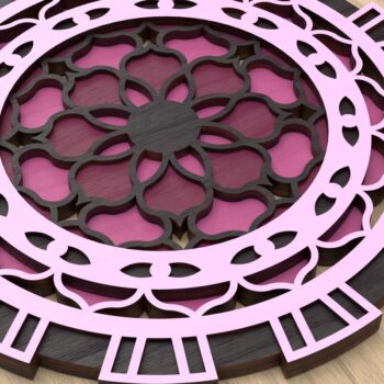 Intra απο ξύλο plywood 3mm-4mm πάχος - Cosmos Flower Mandala Δίασταση 30x30 cm INTRAFABR-75585974 - Image 4