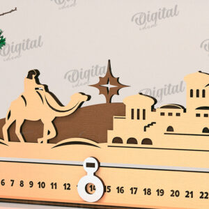 Intra απο ξύλο plywood 3mm-4mm πάχος - Countdown Advent Calendar Cut Laser Δίασταση 30x20 cm INTRAFABR-108028341