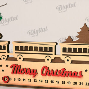 Intra απο ξύλο plywood 3mm-4mm πάχος - Countdown Advent Calendar Cut Laser Δίασταση 30x20 cm INTRAFABR-108028035