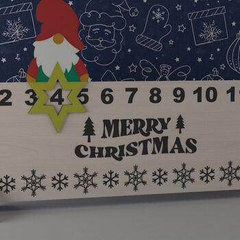Intra απο ξύλο plywood 3mm-4mm πάχος - Αντίστροφη μέτρηση για το χριστουγεννιάτικο ημερολόγιο Noel Δίασταση 30x20 cm INTRAFABR-79678962 - Image 1