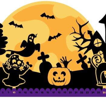 Intra απο ξύλο plywood 3mm-4mm πάχος - Αντίστροφη μέτρηση για το τρομακτικό Halloween Δίασταση 15x15 cm INTRAFABR-102057275 - Image 6