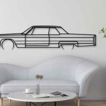 Intra απο ξύλο plywood 3mm-4mm πάχος - Coupe De Ville 1966 Laser Cut Car Δίασταση 20x20 cm INTRAFABR-111362802 - Image 1