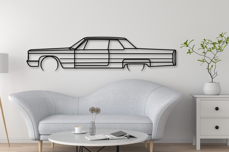 Intra απο ξύλο plywood 3mm-4mm πάχος - Coupe De Ville 1966 Laser Cut Car  Δίασταση 20x20 cm INTRAFABR-111362802