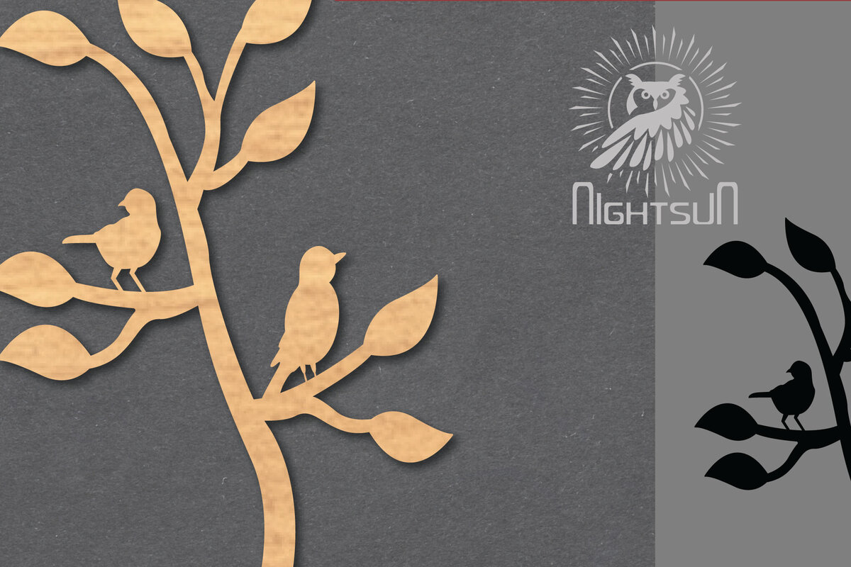 Intra απο ξύλο plywood 3mm-4mm πάχος - Διακόσμηση Couple Bird Cut Laser 2 Δίασταση 20x20 cm INTRAFABR-119764354