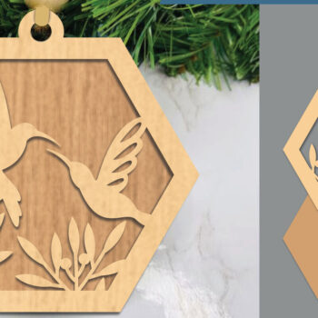Intra απο ξύλο plywood 3mm-4mm πάχος - Στολίδι Couple Birds Cut Laser  3 Δίασταση 6x6 cm INTRAFABR-105468843 - Image 1