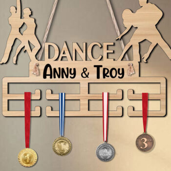 Intra απο ξύλο plywood 3mm-4mm πάχος - Ζευγάρι Χορός Άνδρας Γυναίκα  Επίδειξη μεταλλίων Δίασταση 20x20 cm INTRAFABR-120103238 - Image 2