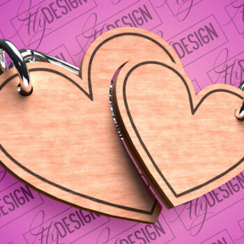 Intra απο ξύλο plywood 3mm-4mm πάχος - Μπρελόκ Καρδιά Ζευγαριού | Laser Cut  Δίασταση 4x4 cm INTRAFABR-81182123 - Image 10