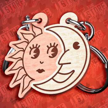 Intra απο ξύλο plywood 3mm-4mm πάχος - Μπρελόκ Καρδιά Ζευγαριού | Laser Cut  Δίασταση 4x4 cm INTRAFABR-81251033 - Image 1