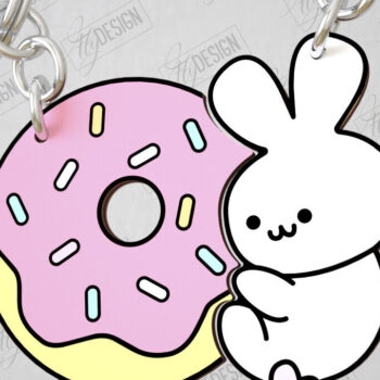 Intra απο ξύλο plywood 3mm-4mm πάχος - Δέσμη Μπρελόκ Ζευγαριού | Ιδέα δώρου | CNC Δίασταση 4x4 cm INTRAFABR-108896257 - Image 6