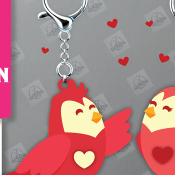 Intra απο ξύλο plywood 3mm-4mm πάχος - Μπρελόκ Ζευγάρι Laser Cut  Δίασταση 4x4 cm INTRAFABR-112811157 - Image 1