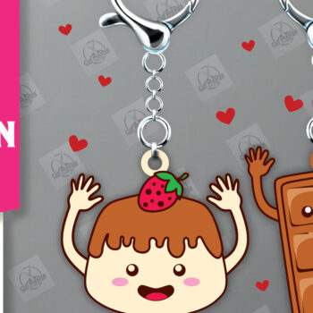 Intra απο ξύλο plywood 3mm-4mm πάχος - Μπρελόκ Ζευγάρι Laser Cut  Δίασταση 4x4 cm INTRAFABR-112811389 - Image 1