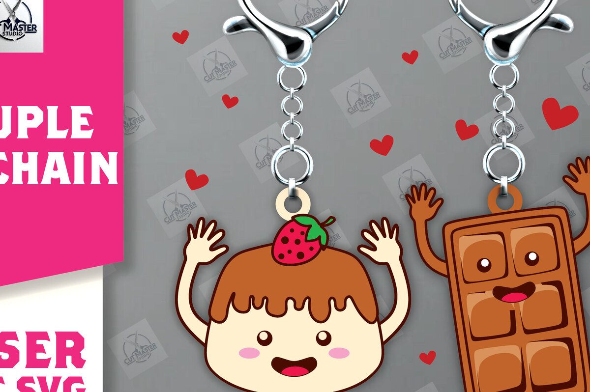 Intra απο ξύλο plywood 3mm-4mm πάχος - Μπρελόκ Ζευγάρι Laser Cut  Δίασταση 4x4 cm INTRAFABR-112811389