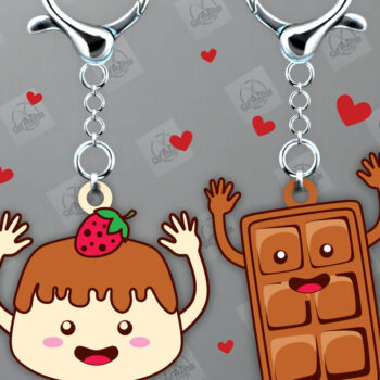 Intra απο ξύλο plywood 3mm-4mm πάχος - Δέσμη  κοπής με μπρελόκ για ζευγάρια Δίασταση 4x4 cm INTRAFABR-112811511 - Image 5