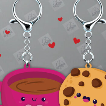 Intra απο ξύλο plywood 3mm-4mm πάχος - Δέσμη  κοπής με μπρελόκ για ζευγάρια Δίασταση 4x4 cm INTRAFABR-112811288 - Image 5