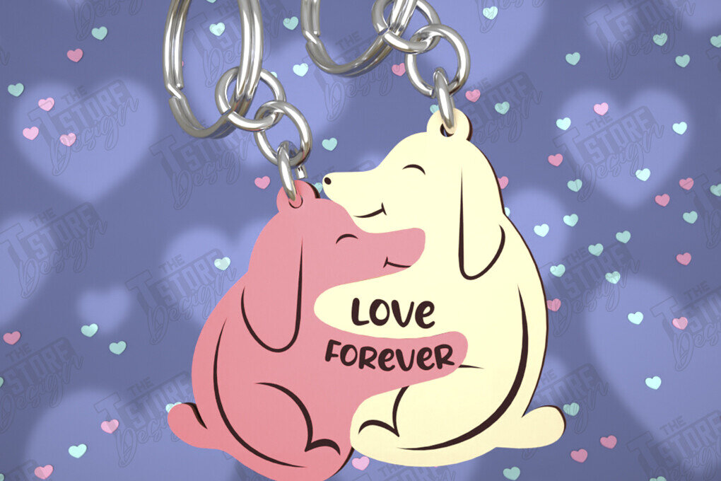 Intra απο ξύλο plywood 3mm-4mm πάχος - Μπρελόκ Ζευγαριού | Δώρο του Αγίου Βαλεντίνου Δίασταση 4x4 cm INTRAFABR-108899558