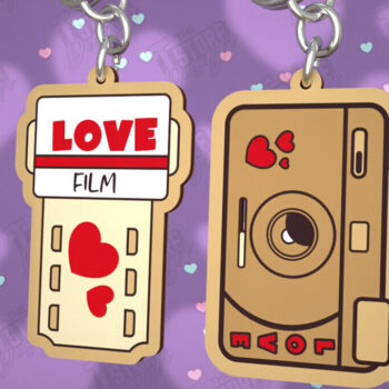 Intra απο ξύλο plywood 3mm-4mm πάχος - Μπρελόκ Ζευγαριού | Δώρο του Αγίου Βαλεντίνου Δίασταση 4x4 cm INTRAFABR-108899707 - Image 1