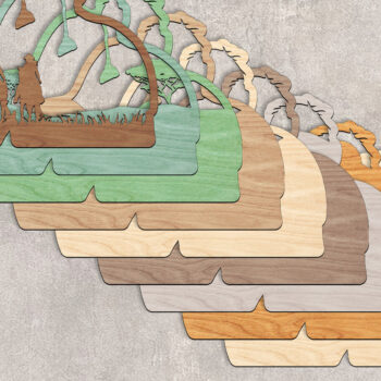 Intra απο ξύλο plywood 3mm-4mm πάχος - Ξύλινο κομμένο με δύο στρώσεις Δίασταση 20x20 cm INTRAFABR-93995457 - Image 2