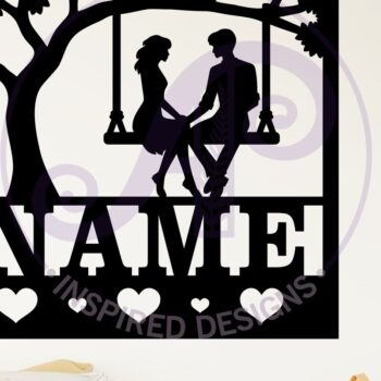 Intra απο ξύλο plywood 3mm-4mm πάχος - Ζευγάρι στο Swing Name  Laser Δίασταση 30x20 cm INTRAFABR-118239598 - Image 2