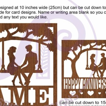 Intra απο ξύλο plywood 3mm-4mm πάχος - Ζευγάρι στο Swing Name  Laser Δίασταση 30x20 cm INTRAFABR-118239598 - Image 4