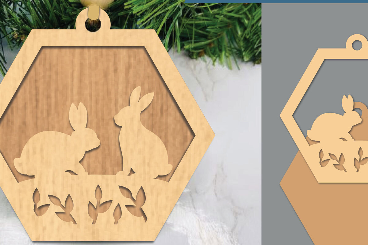 Intra απο ξύλο plywood 3mm-4mm πάχος - Στολίδι κομμένο με λέιζερ ζευγαριού  Δίασταση 6x6 cm INTRAFABR-105469043