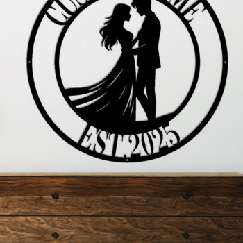 Intra απο ξύλο plywood 3mm-4mm πάχος - Ζευγάρι Valentine μεταλλικό σημάδι Δίασταση 3600x3600 cm INTRAFABR-113147270 - Image 2