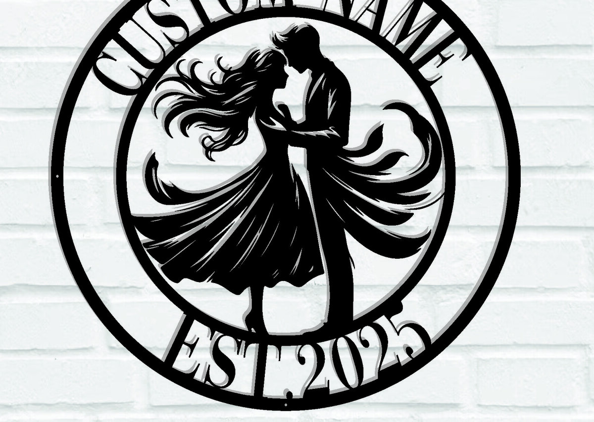 Intra απο ξύλο plywood 3mm-4mm πάχος - Ζευγάρι Valentine μεταλλικό σημάδι Δίασταση 3600x3600 cm INTRAFABR-113147282