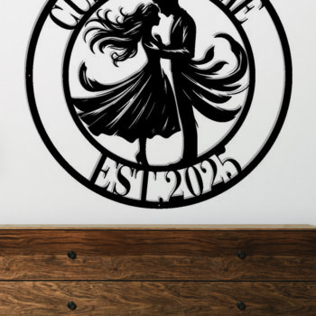 Intra απο ξύλο plywood 3mm-4mm πάχος - Ζευγάρι Valentine μεταλλικό σημάδι Δίασταση 3600x3600 cm INTRAFABR-113147282 - Image 2