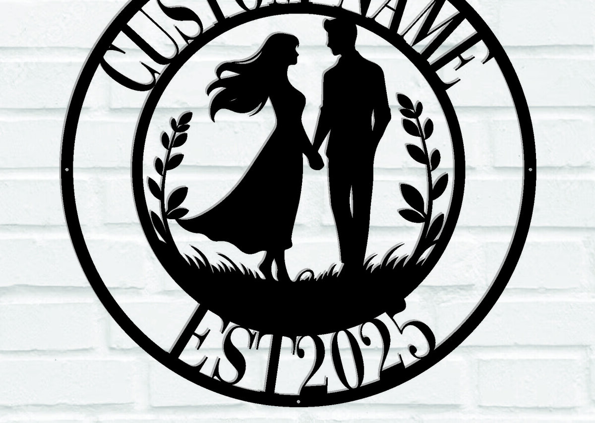 Intra απο ξύλο plywood 3mm-4mm πάχος - Ζευγάρι Valentine μεταλλικό σημάδι Δίασταση 3600x3600 cm INTRAFABR-113595262