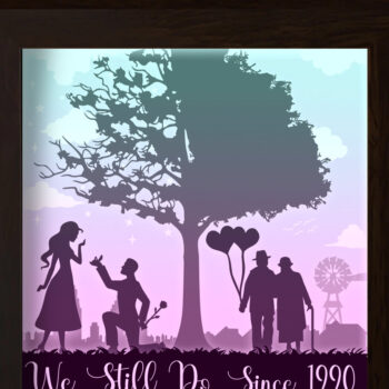 Intra απο ξύλο plywood 3mm-4mm πάχος - Couple We Stell Do Από το 1990 Δίασταση 20x20 cm INTRAFABR-27639884 - Image 1