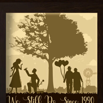 Intra απο ξύλο plywood 3mm-4mm πάχος - Couple We Stell Do Από το 1990 Δίασταση 20x20 cm INTRAFABR-27639884 - Image 2