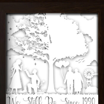 Intra απο ξύλο plywood 3mm-4mm πάχος - Couple We Stell Do Από το 1990 Δίασταση 20x20 cm INTRAFABR-27639884 - Image 3