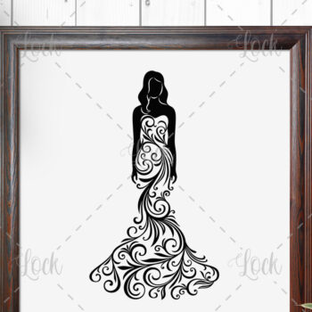 Intra απο ξύλο plywood 3mm-4mm πάχος - Ζευγάρι Γάμος , Γυναίκα με φόρεμα  Δίασταση 30x20 cm INTRAFABR-12793210 - Image 1