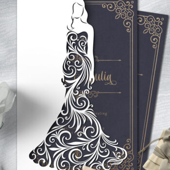 Intra απο ξύλο plywood 3mm-4mm πάχος - Ζευγάρι Γάμος , Γυναίκα με φόρεμα  Δίασταση 30x20 cm INTRAFABR-12793210 - Image 2