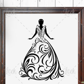 Intra απο ξύλο plywood 3mm-4mm πάχος - Ζευγάρι Γάμος , Γυναίκα με φόρεμα  Δίασταση 30x20 cm INTRAFABR-12793302 - Image 2