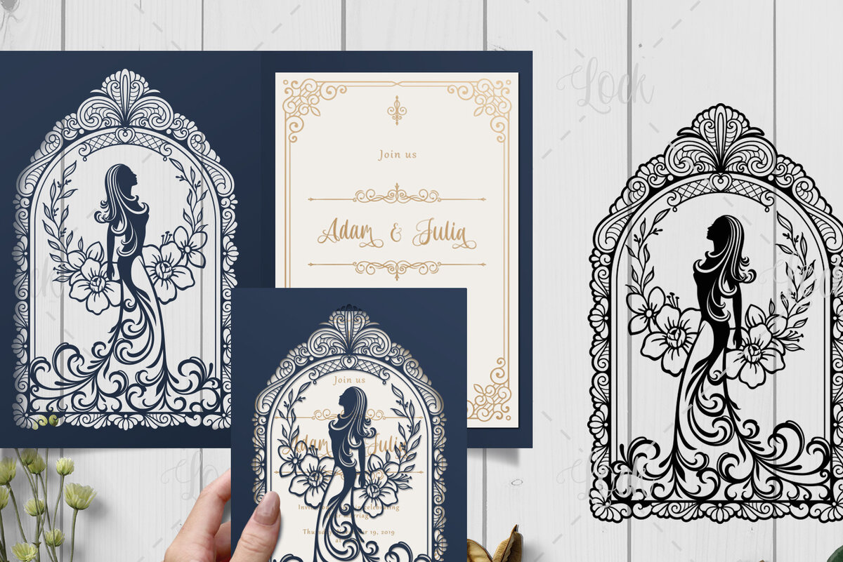 Intra απο ξύλο plywood 3mm-4mm πάχος - Ζευγάρι Γάμος , Γυναίκα με φόρεμα  Δίασταση 30x20 cm INTRAFABR-24107122