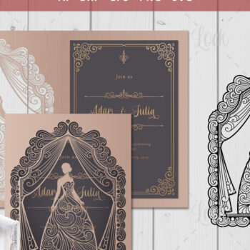 Intra απο ξύλο plywood 3mm-4mm πάχος - Ζευγάρι Γάμος , Γυναίκα με φόρεμα  Δίασταση 30x20 cm INTRAFABR-24107127 - Image 1