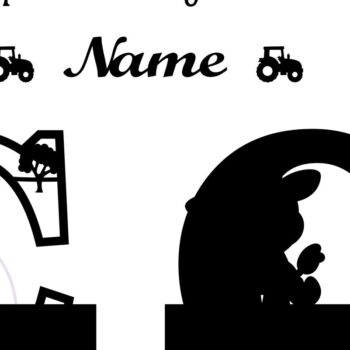 Intra απο ξύλο plywood 3mm-4mm πάχος - Μονόγραμμα κεφαλαίων αγελάδας Γράμμα C  Αποκοπή Δίασταση 30x20 cm INTRAFABR-74483555 - Image 2