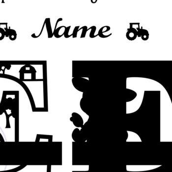 Intra απο ξύλο plywood 3mm-4mm πάχος - Μονόγραμμα κεφαλαίου αγελάδας Γράμμα E  Αποκοπή Δίασταση 30x20 cm INTRAFABR-74483600 - Image 2