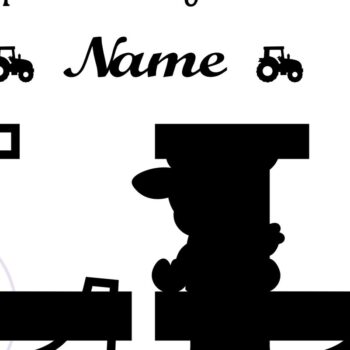 Intra απο ξύλο plywood 3mm-4mm πάχος - Μονόγραμμα κεφαλαίου αγελάδας Γράμμα L  Αποκοπή Δίασταση 30x20 cm INTRAFABR-74483767 - Image 2