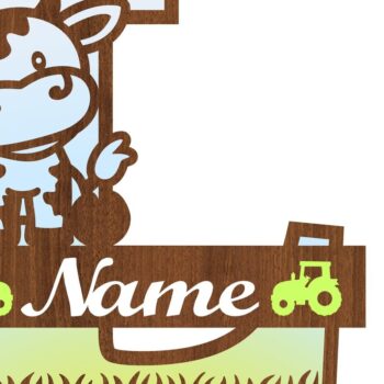 Intra απο ξύλο plywood 3mm-4mm πάχος - Μονόγραμμα κεφαλαίου αγελάδας Γράμμα L  Αποκοπή Δίασταση 30x20 cm INTRAFABR-74483767 - Image 3