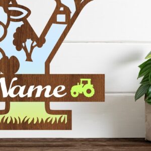 Intra απο ξύλο plywood 3mm-4mm πάχος - Μονόγραμμα κεφαλαίων αγελάδας Γράμμα Y  Αποκοπή Δίασταση 30x20 cm INTRAFABR-74484142