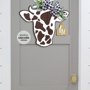 Intra απο ξύλο plywood 3mm-4mm πάχος - Σημάδι κεφαλής αγελάδας με ετικέτες Δίασταση 31x37 cm INTRAFABR-32257398 - Image 2