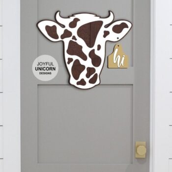 Intra απο ξύλο plywood 3mm-4mm πάχος - Σημάδι κεφαλής αγελάδας με ετικέτες Δίασταση 31x37 cm INTRAFABR-32257398 - Image 3