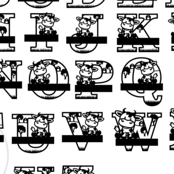 Intra απο ξύλο plywood 3mm-4mm πάχος - Μονόγραμμα αγελάδας Πακέτο ονόματος Σήματα  Δίασταση 30x20 cm INTRAFABR-74475017 - Image 7