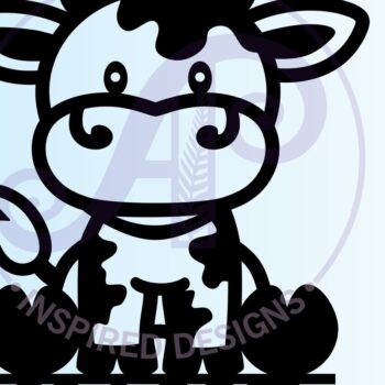 Intra απο ξύλο plywood 3mm-4mm πάχος - Πινακίδα ονόματος αγελάδας  Cut File Theme Farm Δίασταση 30x20 cm INTRAFABR-70506237 - Image 3