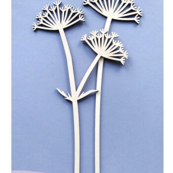 Intra απο ξύλο plywood 3mm-4mm πάχος - Λουλούδι κομμένο με λέιζερ  μαϊντανός αγελάδας Δίασταση 20x20 cm INTRAFABR-33539281 - Image 3