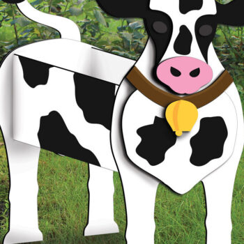 Intra απο ξύλο plywood 3mm-4mm πάχος - Cow Planter Animal Pot Flower Garden Δίασταση 20x20 cm INTRAFABR-103588917 - Image 1