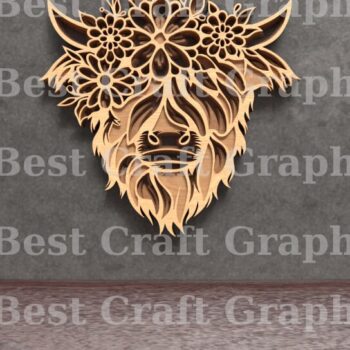 Intra απο ξύλο plywood 3mm-4mm πάχος - Αρχεία αποκοπής  με στρώματα κρανίου αγελάδας Δίασταση 20x20 cm INTRAFABR-119821036 - Image 4